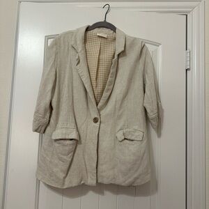 Elegant Beige Women's Blazer